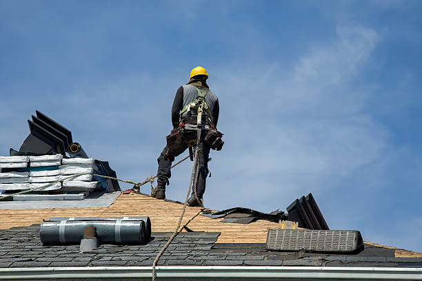 Professional Gutter Installation technician working in Dickinson, ND